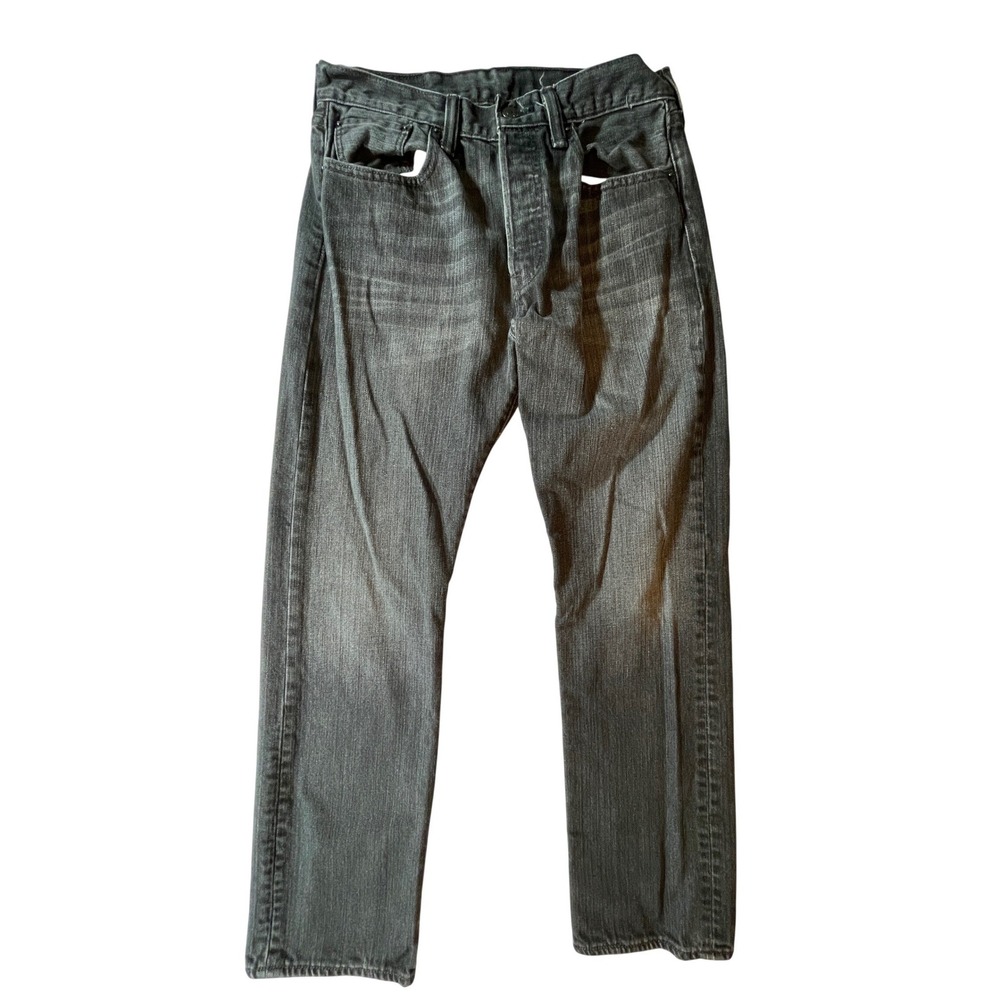 Levi's 501 Original Fit Jeans Mens 31x30 Faded Black Straight Leg Button Fly